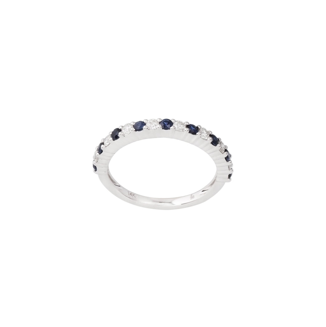 2.28 CTW Sapphire and Diamond Band Ring