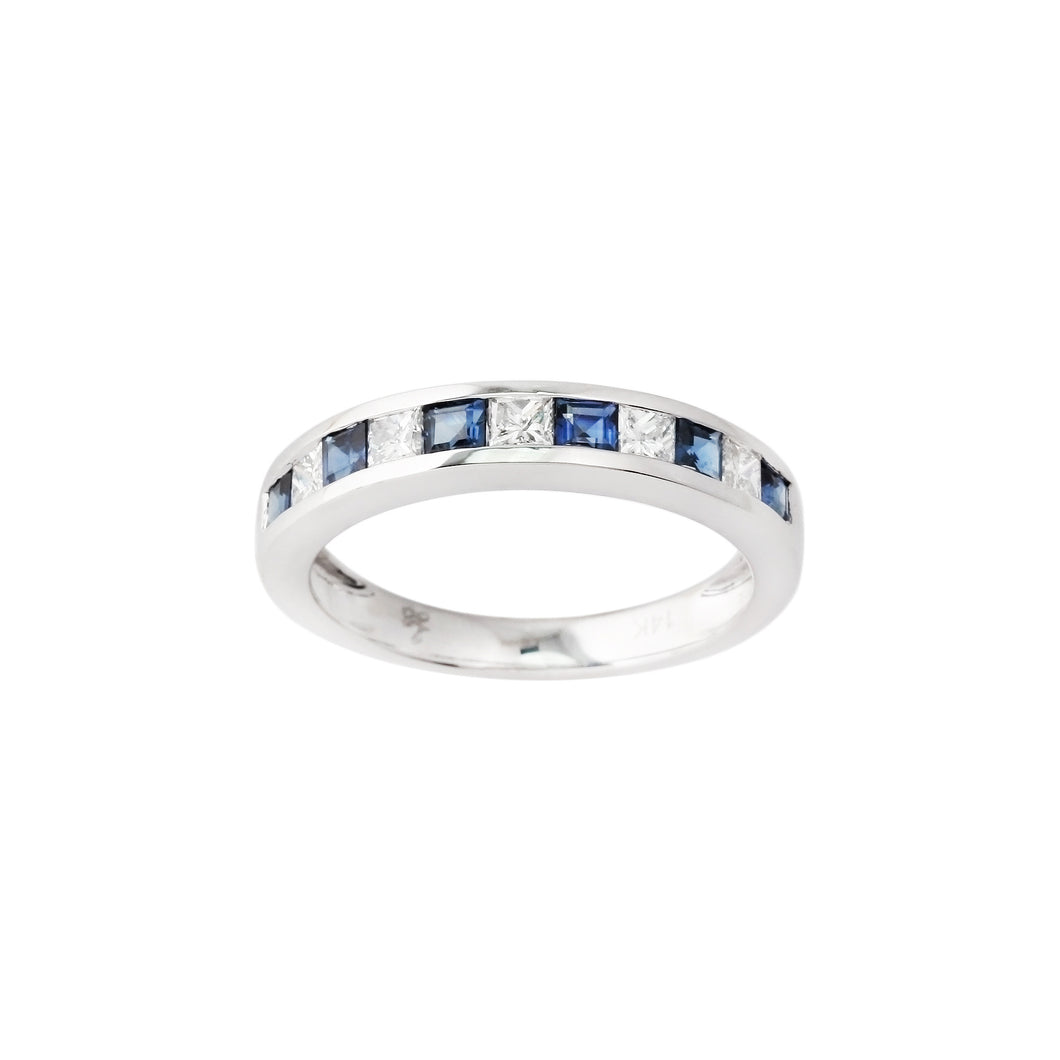 3.32 CTW Sapphire and Diamond Band Ring