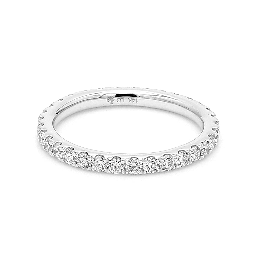 1.00CT TW Lab-Created Diamond Prong Set Eternity Band in 14K White Gold