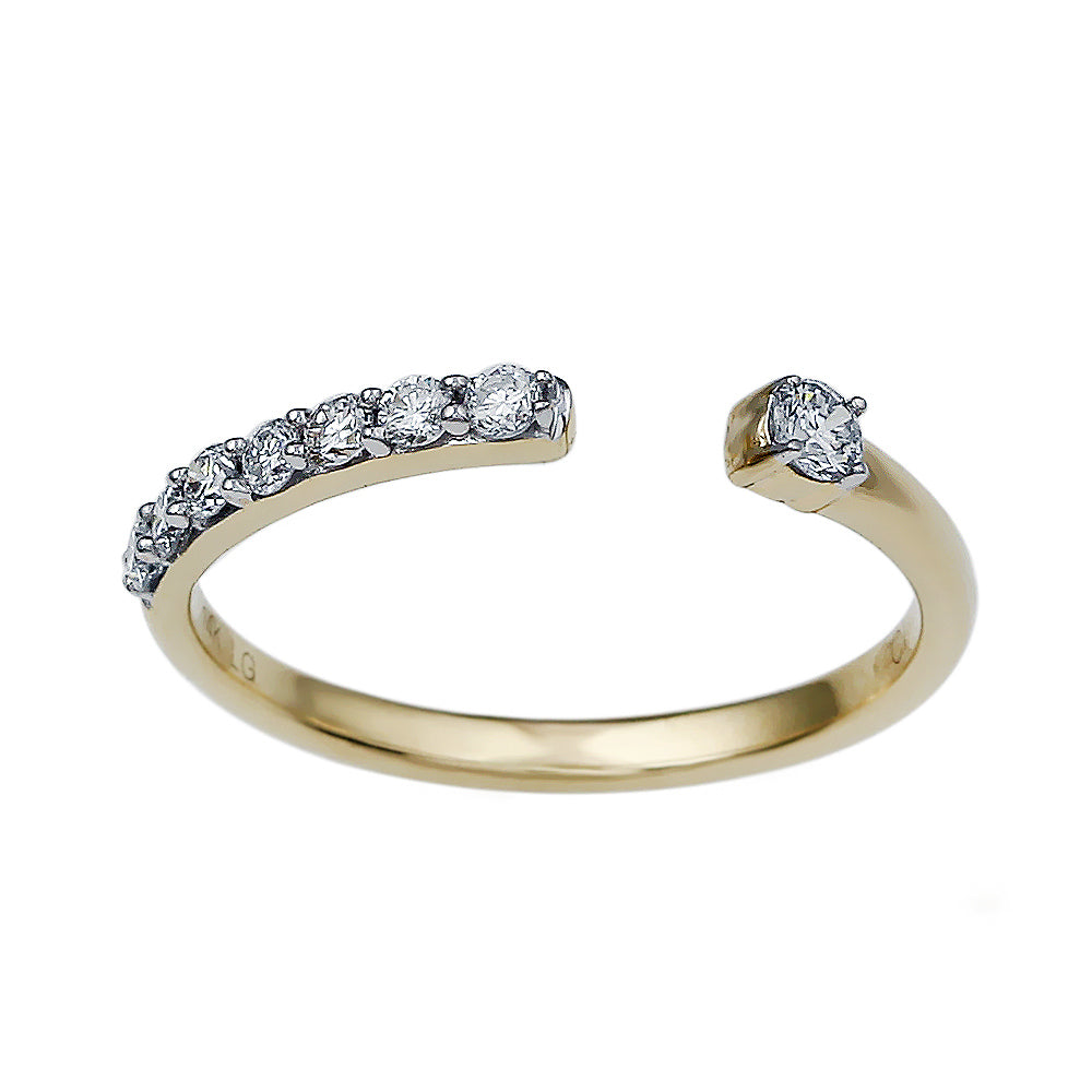 0.29CTTW Lab-Created Diamond Open Band in 14K Yellow Gold