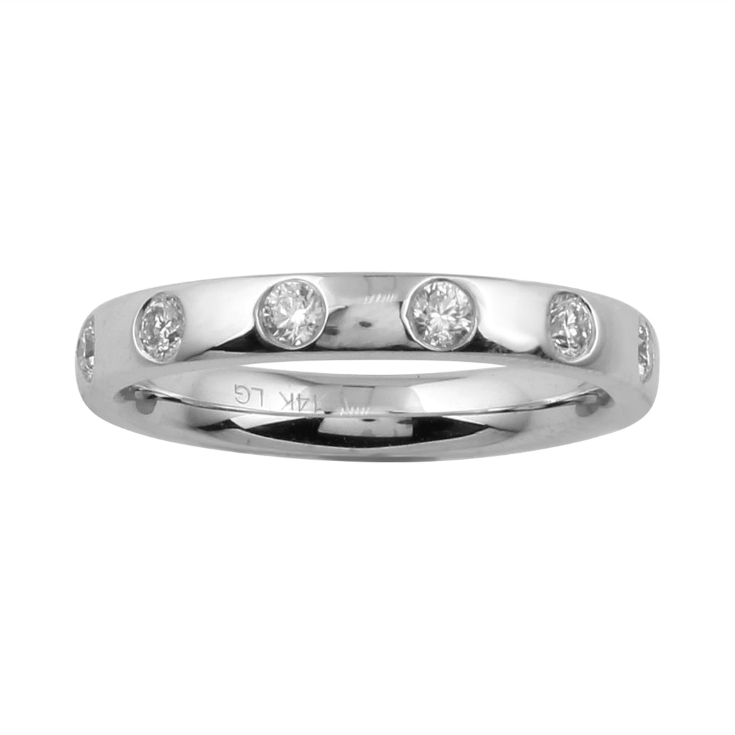 0.46CTTW Lab-Created Diamond Band in 14K White Gold