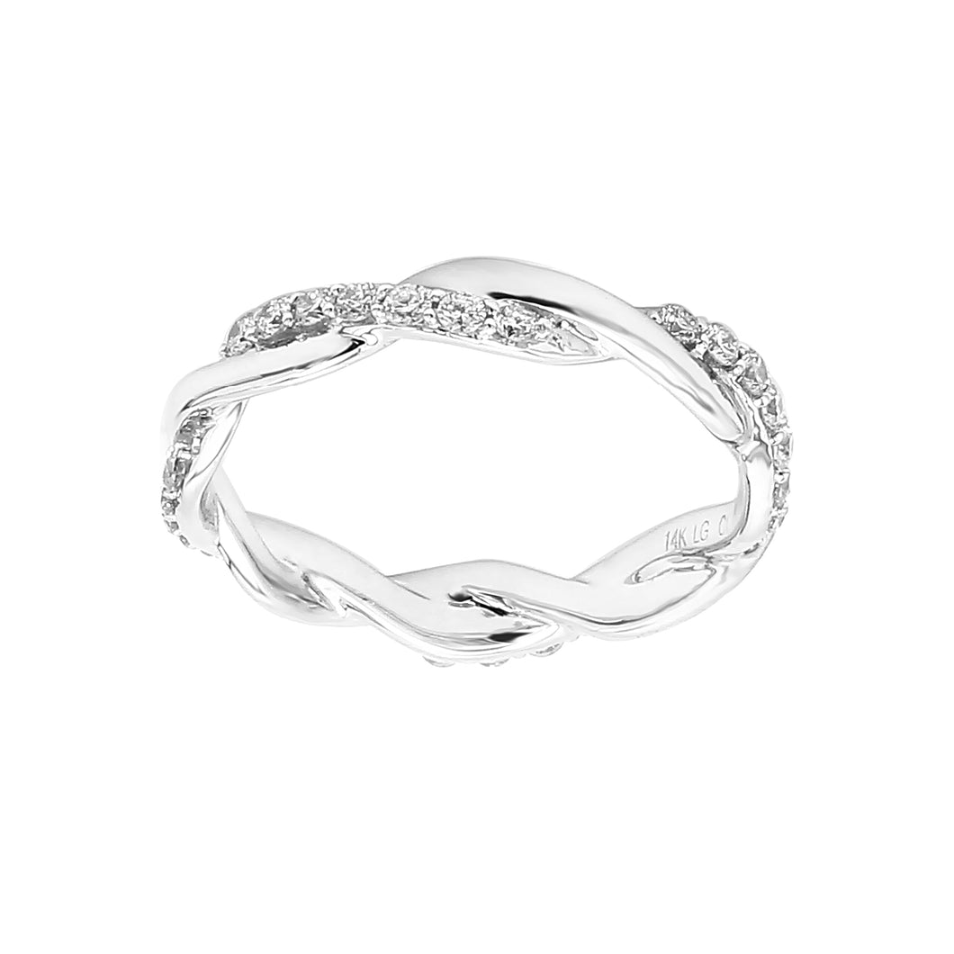 Lab Grown Diamond Twisted Band - Silver