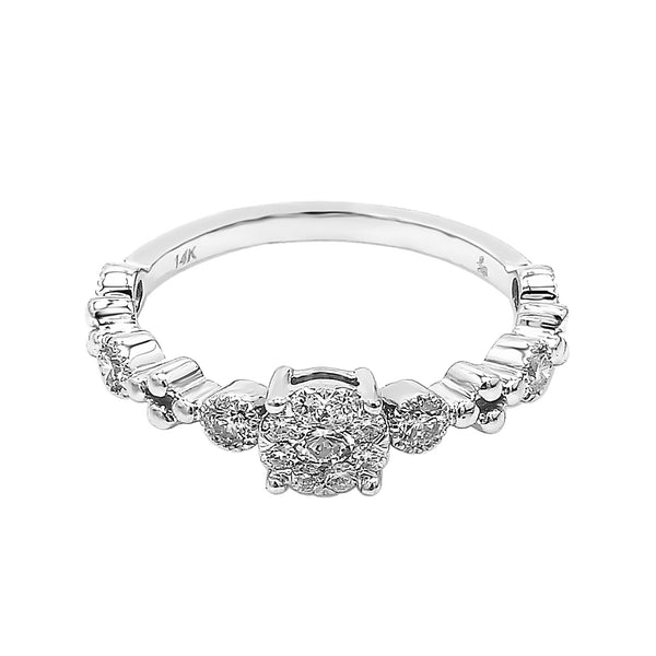 Diamond Cluster Stacking Ring