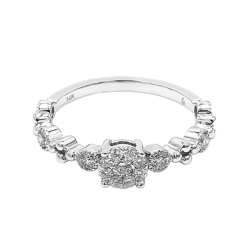 Diamond Cluster Stacking Ring