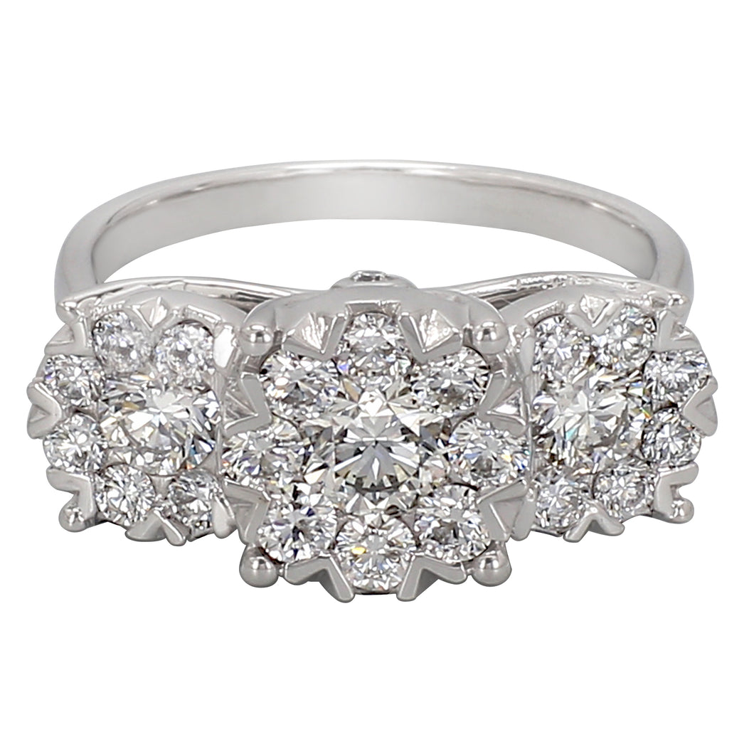 2.00CT.TW Lab-Created Diamond Cluster Ring in 14K White Gold
