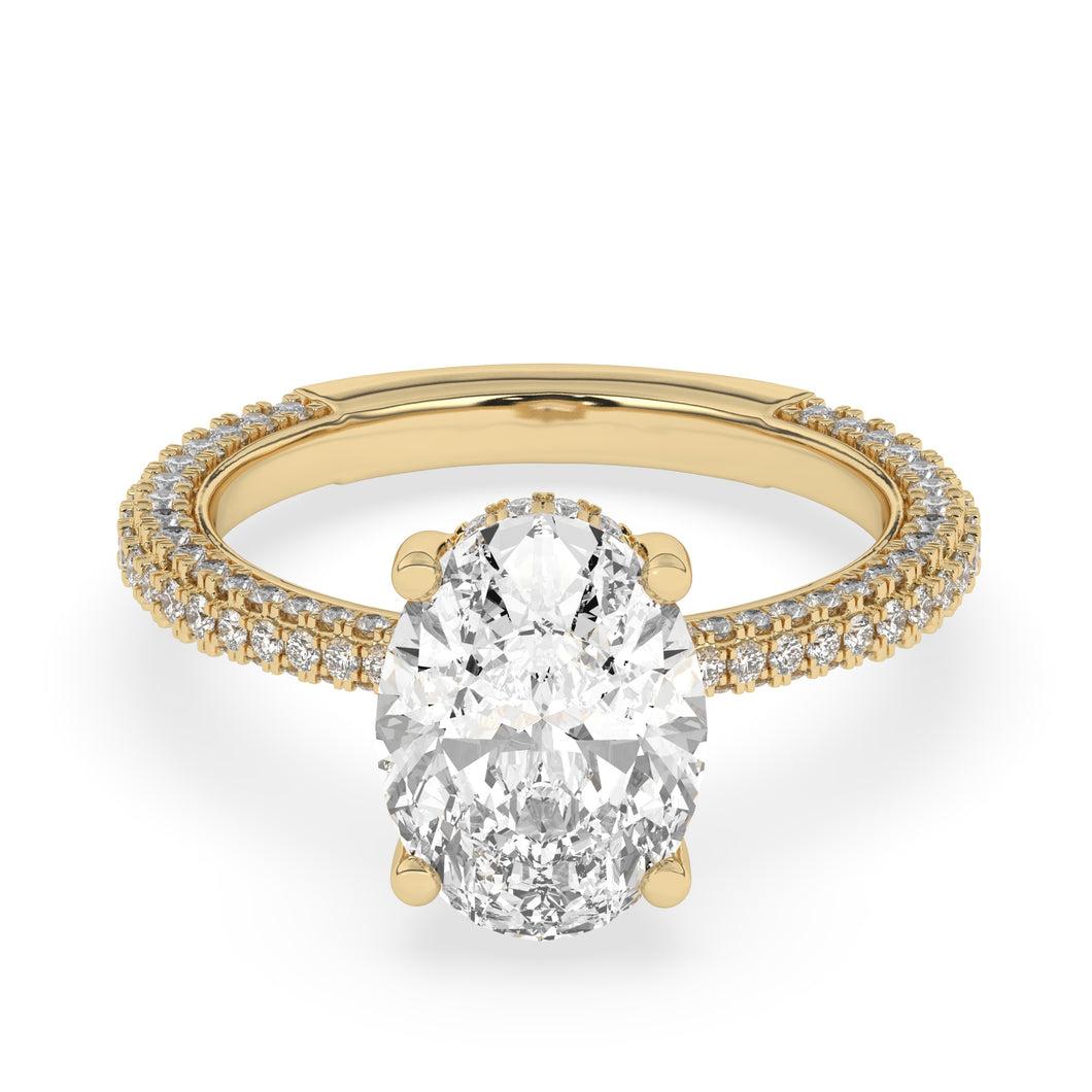 2.01 CT Oval Lab-Created Diamond Ring