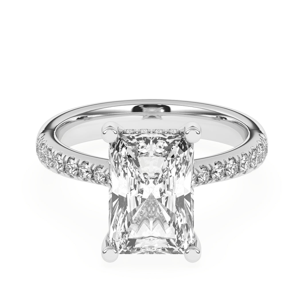 4.09 ct. Radiant Cut Lab-Created Diamond Ring