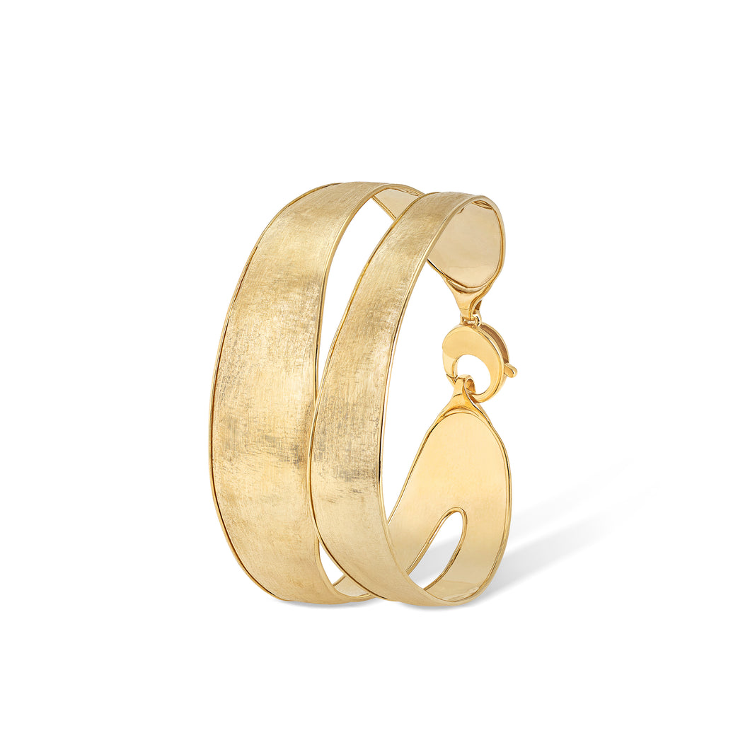 Lunaria Collection 18K Yellow Gold Medium Split Bangle