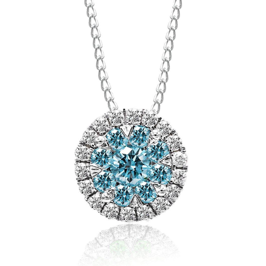 Aqua Blue Diamond Pendant (1.00 ct. tw.)