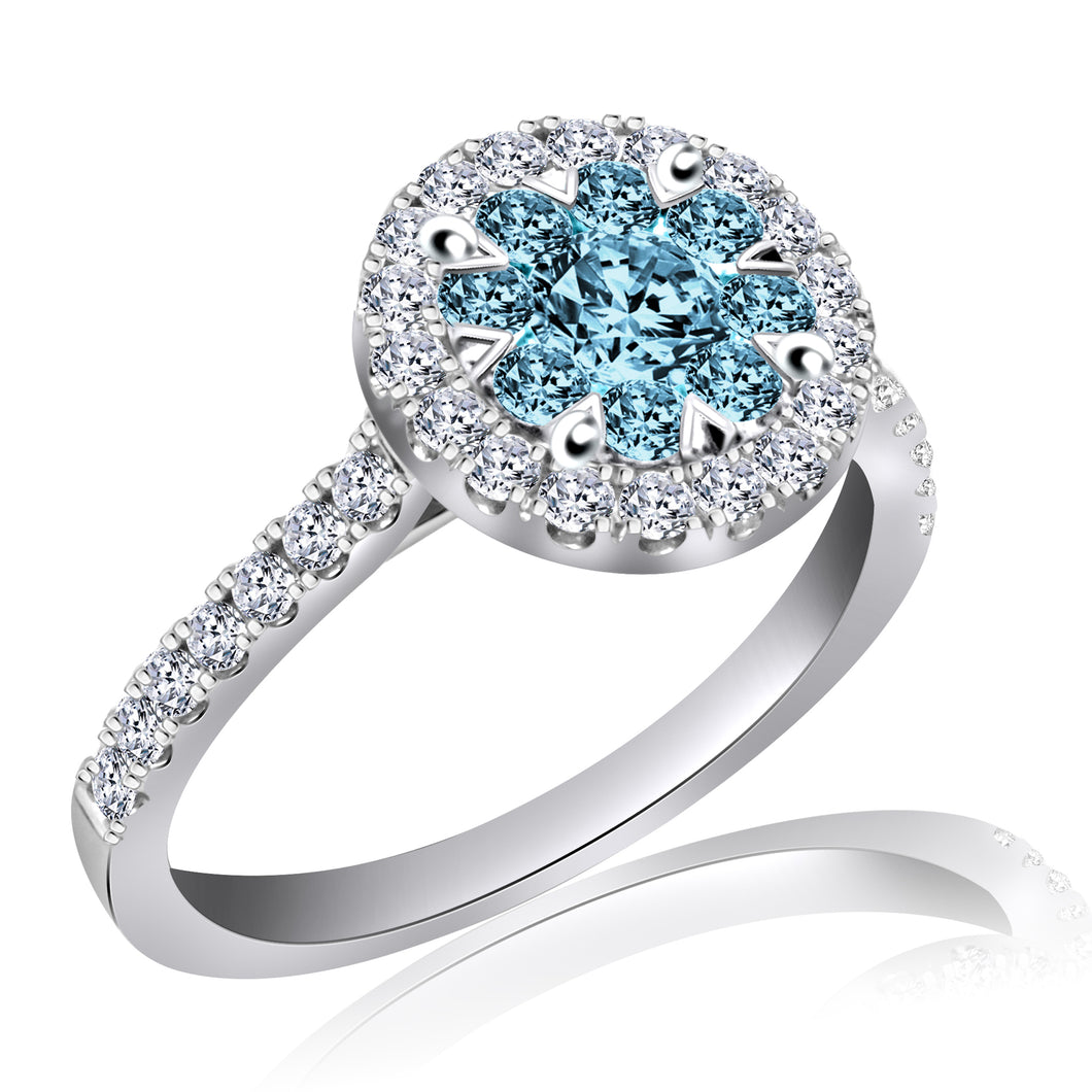 Aqua Blue Diamond Ring (1.00 ct. tw.)
