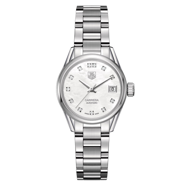 TAG Heuer Carrera Calibre 9 Automatic Ladies Mother of Pearl Steel Watch