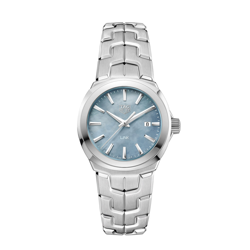 TAG Heuer Link Quartz Ladies Grey blue Steel Watch