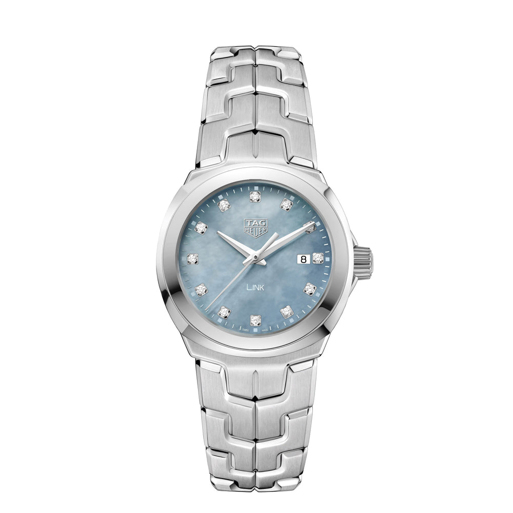 TAG Heuer Link Quartz Ladies Grey Blue Steel Watch – Little  display picture 1
