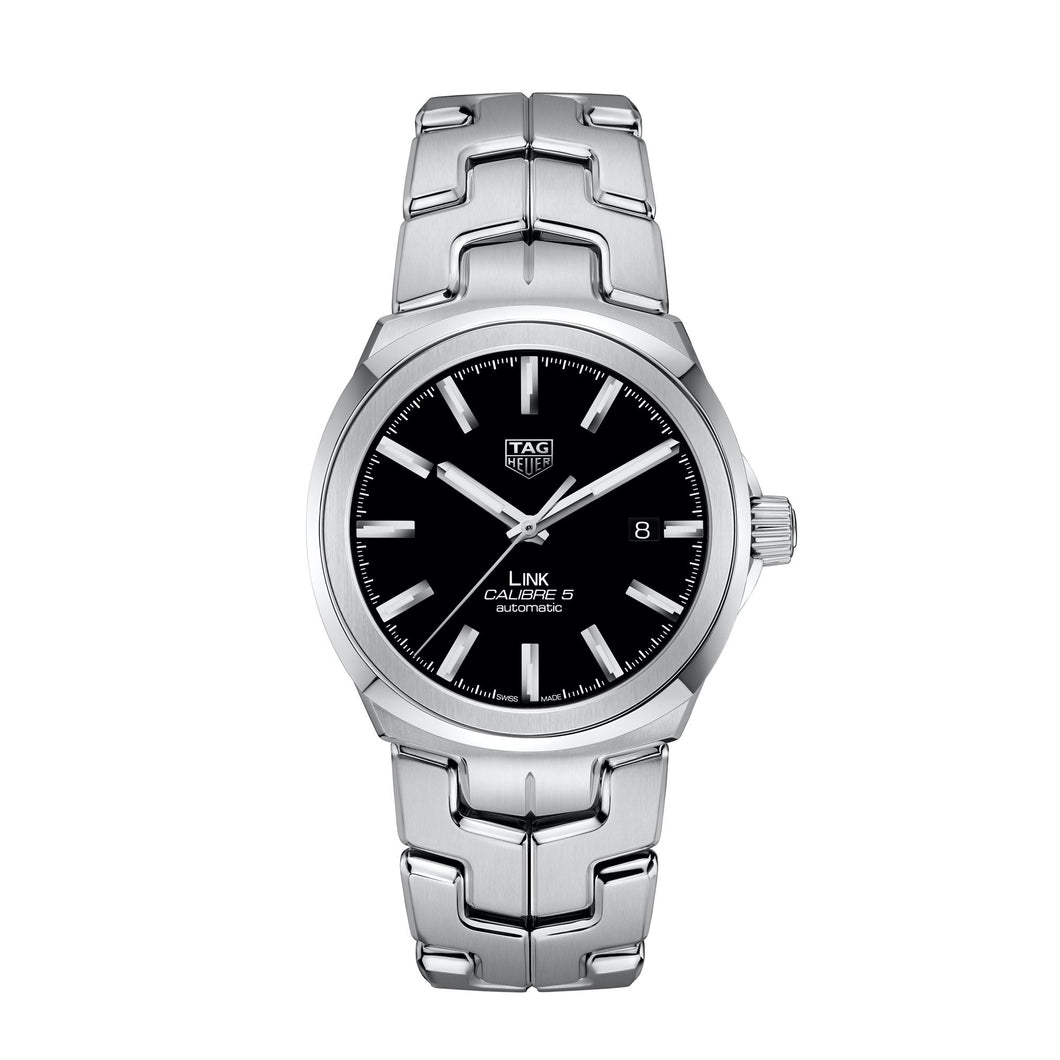 TAG Heuer Link Calibre 5 Automatic Mens Black Steel Watch