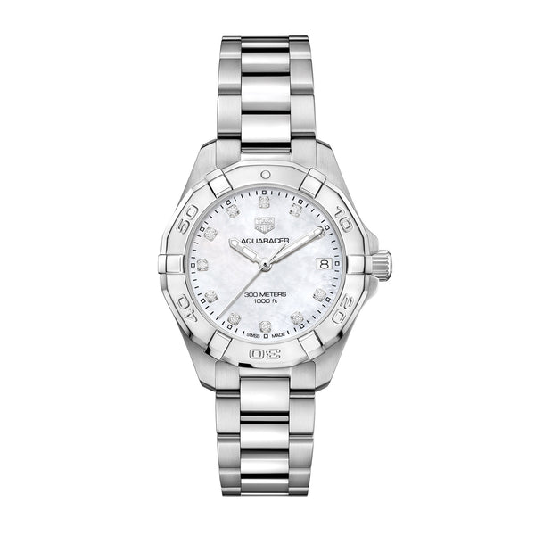 TAG Heuer Aquaracer Quartz Ladies Mother of Pearl Steel Watch