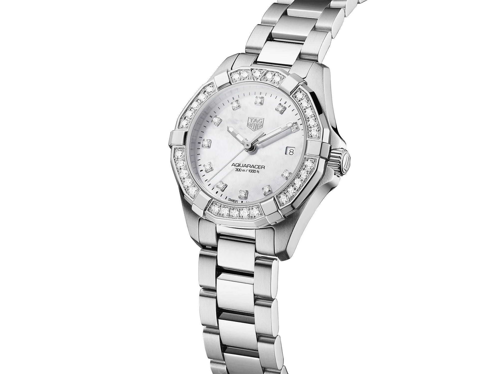 Tag Heuer Aquaracer Ladies Stainless Diamond Watch WBD1415.BA0741