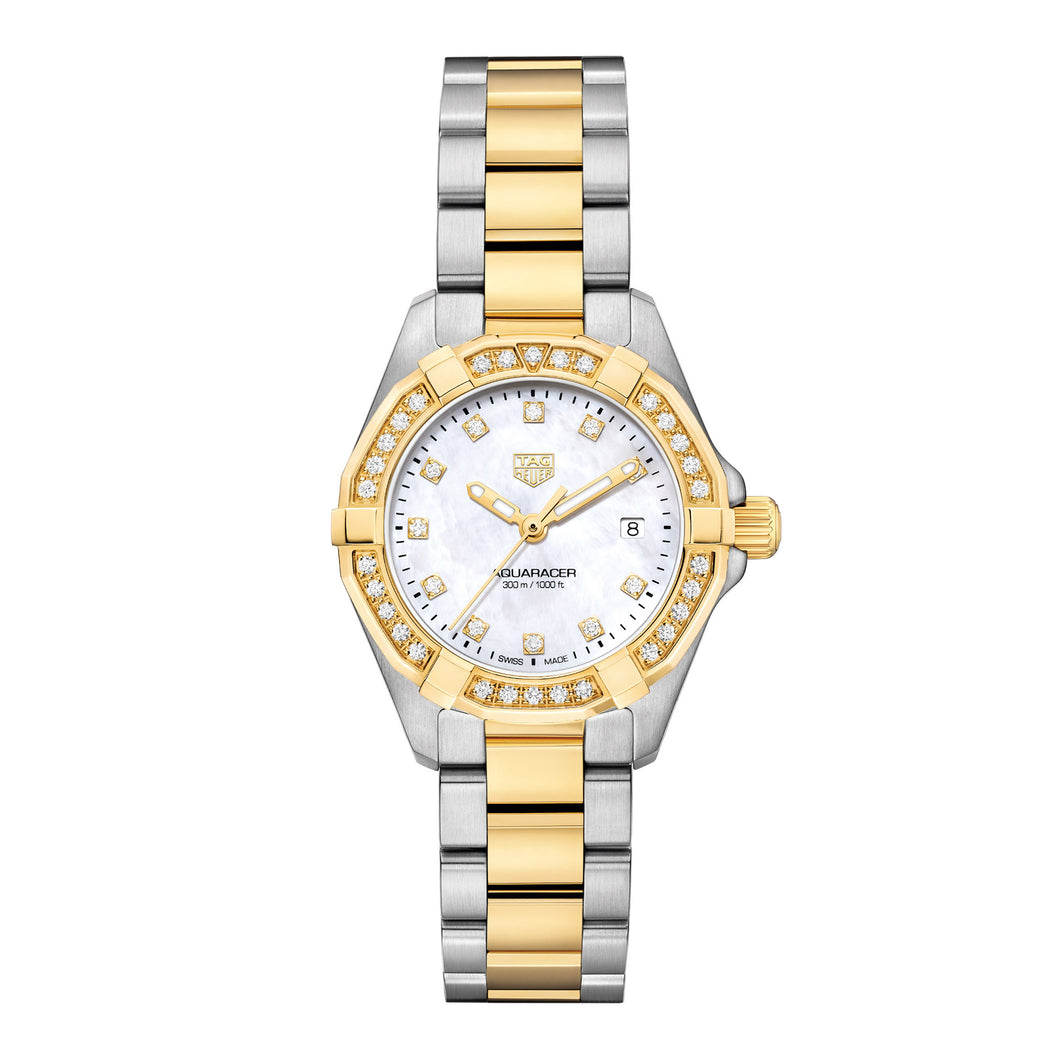 TAG Heuer Aquaracer Quartz Ladies Mother of Pearl Steel & Yellow