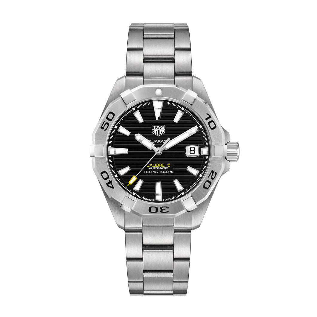 TAG Heuer Aquaracer Calibre 5 Automatic Mens Black Steel Watch