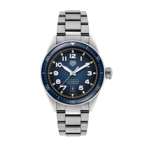 TAG Heuer Autavia Calibre 5 COSC Mens Blue Steel/NATO Watch