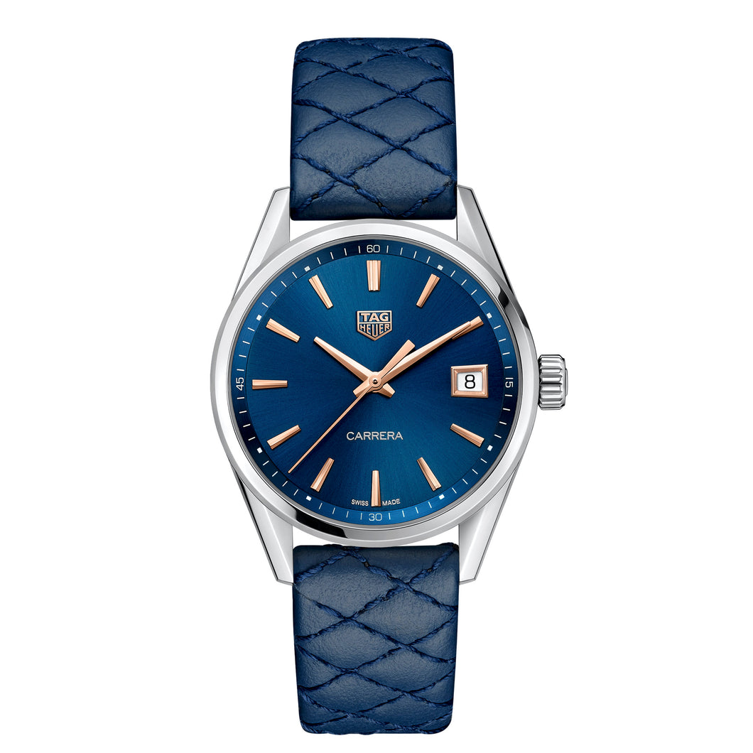 TAG Heuer Carrera Quartz Ladies Blue Leather Watch