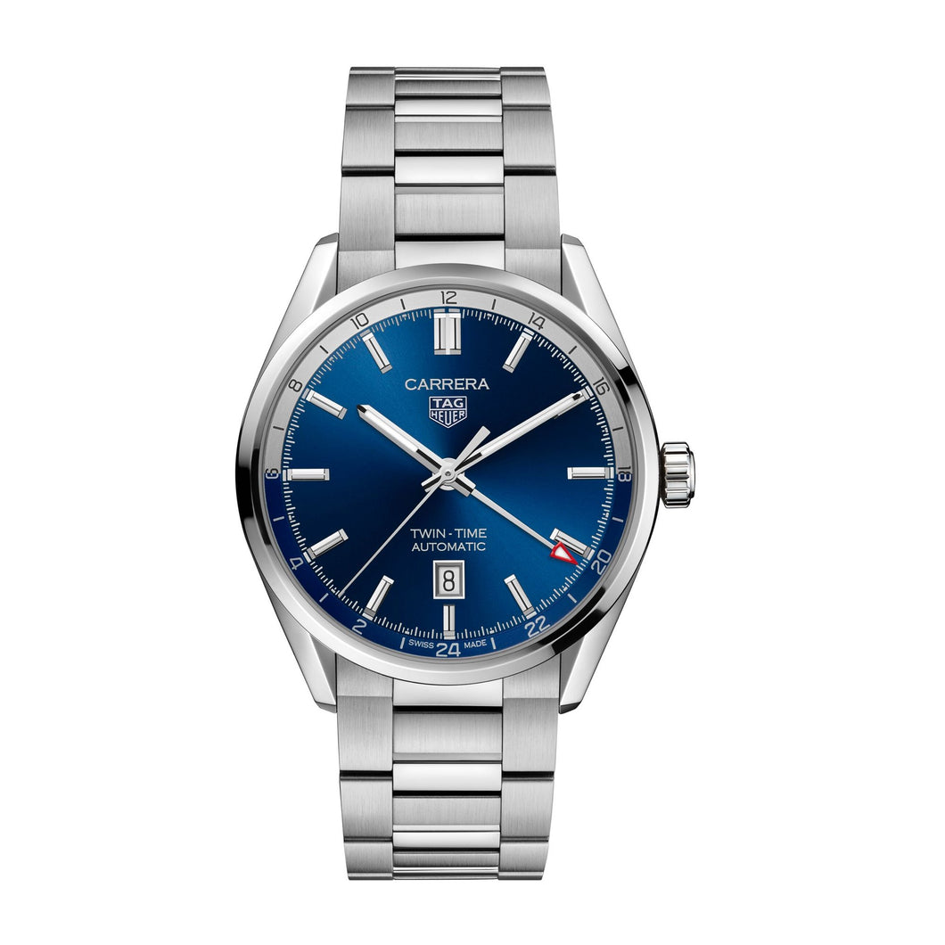 TAG Heuer Carrera Twin-Time Calibre 7 Automatic GMT Mens Blue Watch