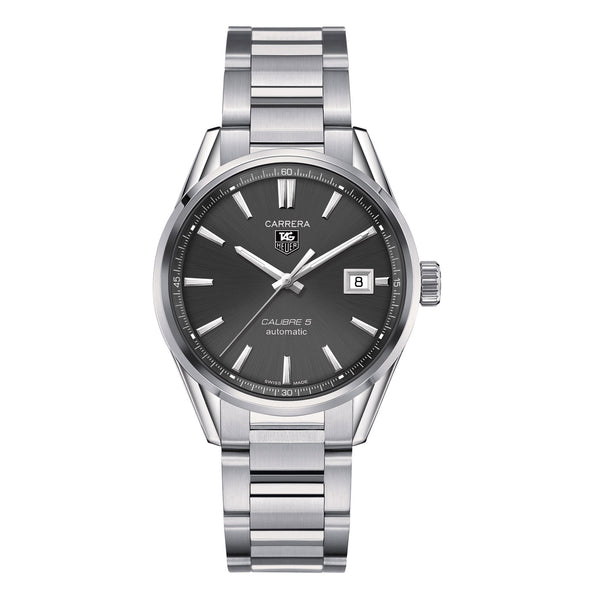 TAG Heuer Carrera Calibre 5 Automatic Mens Grey Steel Watch